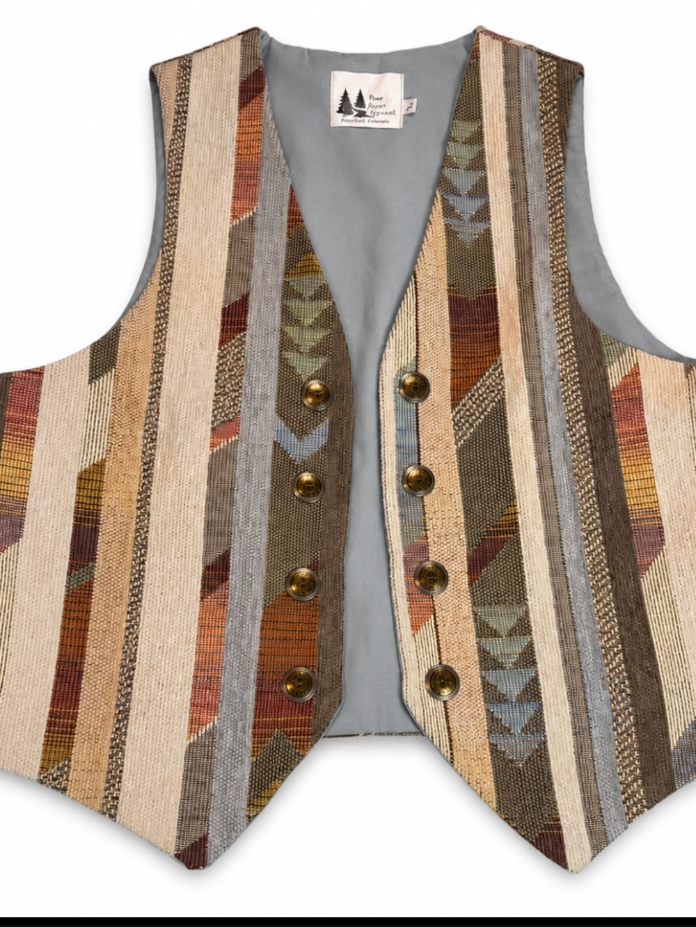 Pine River Apparel Southwestern Tapestry Vest Large Boho Western Cowgirl - Picture 2 of 7